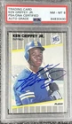 Ken Griffey Jr. 1989 Fleer #548 Signed Rookie Baseball Card PSA 8