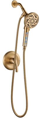 Cobbe Bathroom Shower System with Valve, Shower faucet set with 7-Spray Filte...