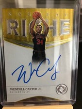 2018-19 Panini Opulence Nouveau Riche Signatures Wendell Carter Jr /99 RC Bulls