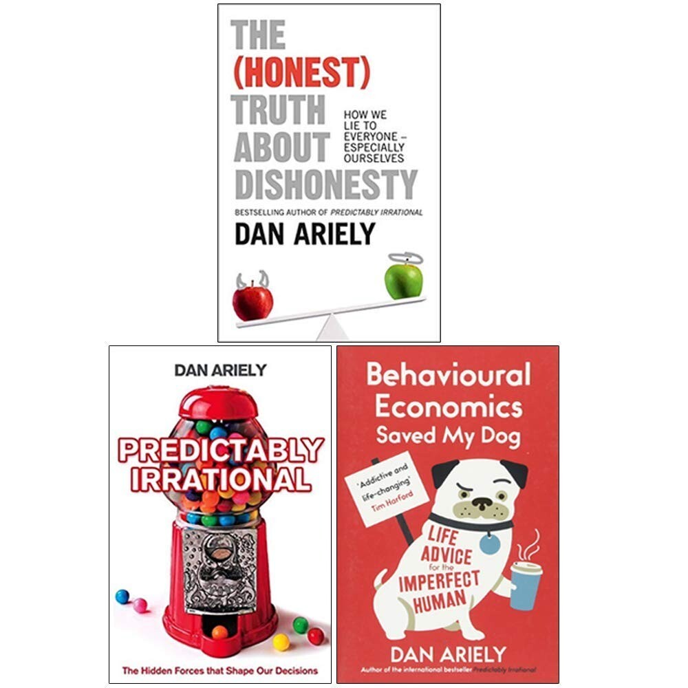 Dan Ariely 3 Books Collection Set Honest Truth About Dishonesty, Predictably NEW