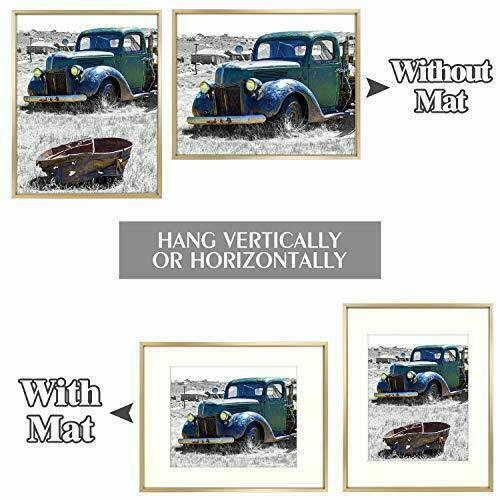 6 Stück Gold 11x14 Aluminium Foto Poster Rahmen für 8x10 Bild mit Echtglas - Bild 2 von 8