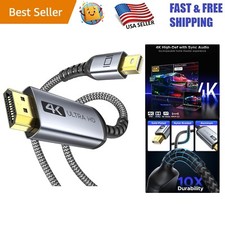 Durable 4K Mini DisplayPort to HDMI Cable 6.6ft - Lag-Free Connection Guaranteed