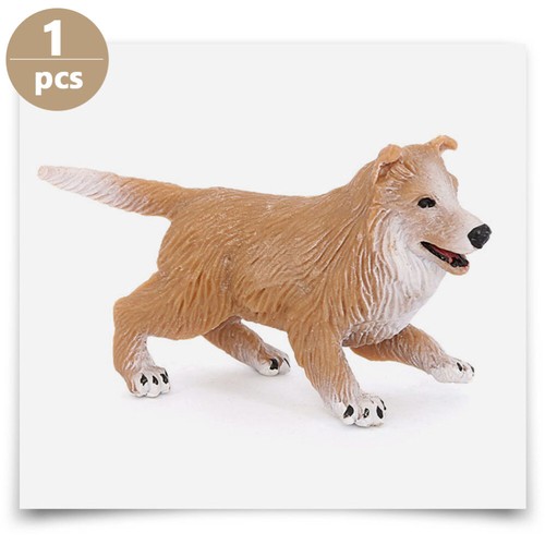 Hunde Figuren Hunde Tiere Spielzeug Set Collie Hund Skulptur Collie Hund Modell - Bild 11 von 12
