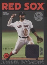 2021 Topps - 1986 Topps Baseball Relics Xander Bogaerts #86R-XB Black /199 (MEM)