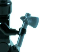 Custom LEGO Castle/Knight/Indian/Minifigure Dark Bluish Gray Hatchet Weapon