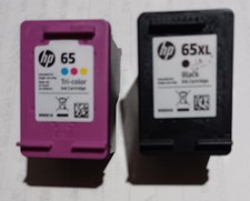 (1) EMPTY HP65 XL Black and (1) EMPTY HP65 Co...