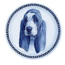 Basset Hound - Dog Plate made in Denmark from the finest European Porcelain