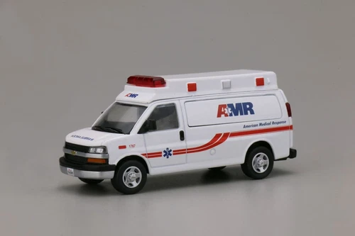 596 Model 1:64 Chevrolet van VAN AMR Ambulance Diecast Metal Car - Picture 2 of 5