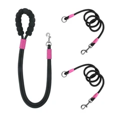 Large Heavy Duty Dog Leash Nylon Lead Rope Pad Handle Training Walking Harness