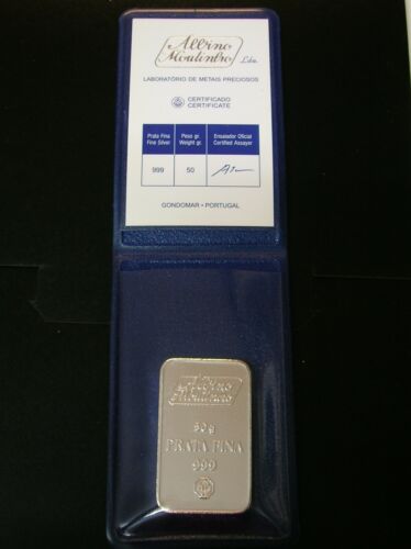 50 grams SILVER BAR - 999 / ALBINO MOUTINHO - Picture 2 of 3