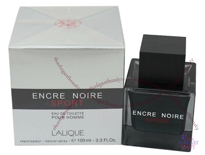Encre Noire Sport by Lalique 3.4/3.3 oz EDT Spray for Men - New in box