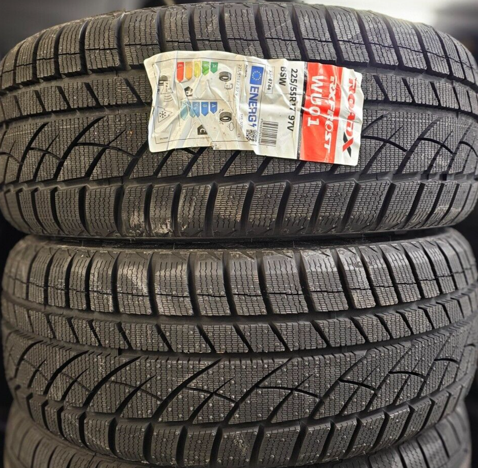 2X NEW ROADX RXFROST 225/55 ZR17 97V WINTER SNOW/ICE CAR TYRES 225