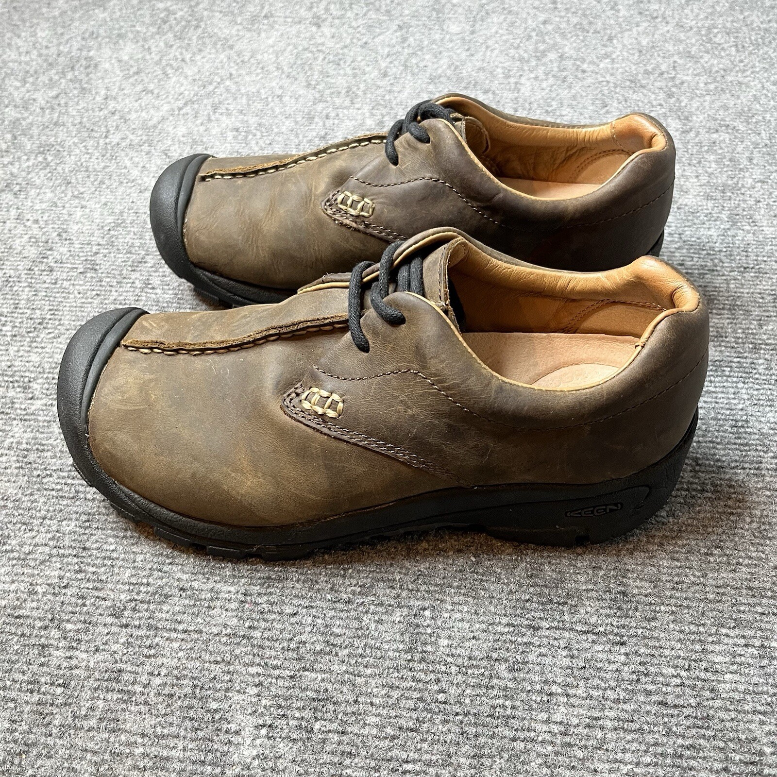 Scarpe da trekking impermeabili Keen Boston III da uomo taglia 7 5 in pelle nabuk marrone