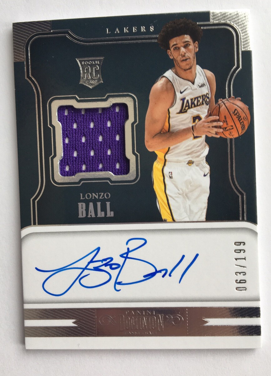 2017-18 Panini Dominion Jersey /199 Lonzo Ball #168 Rookie