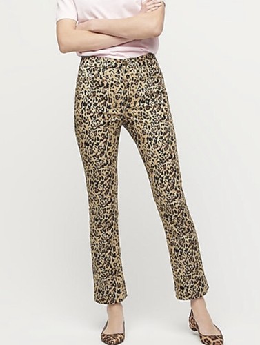 J Crew Women’s Kickout Leopard Cropped Pants Various Sizes New $110