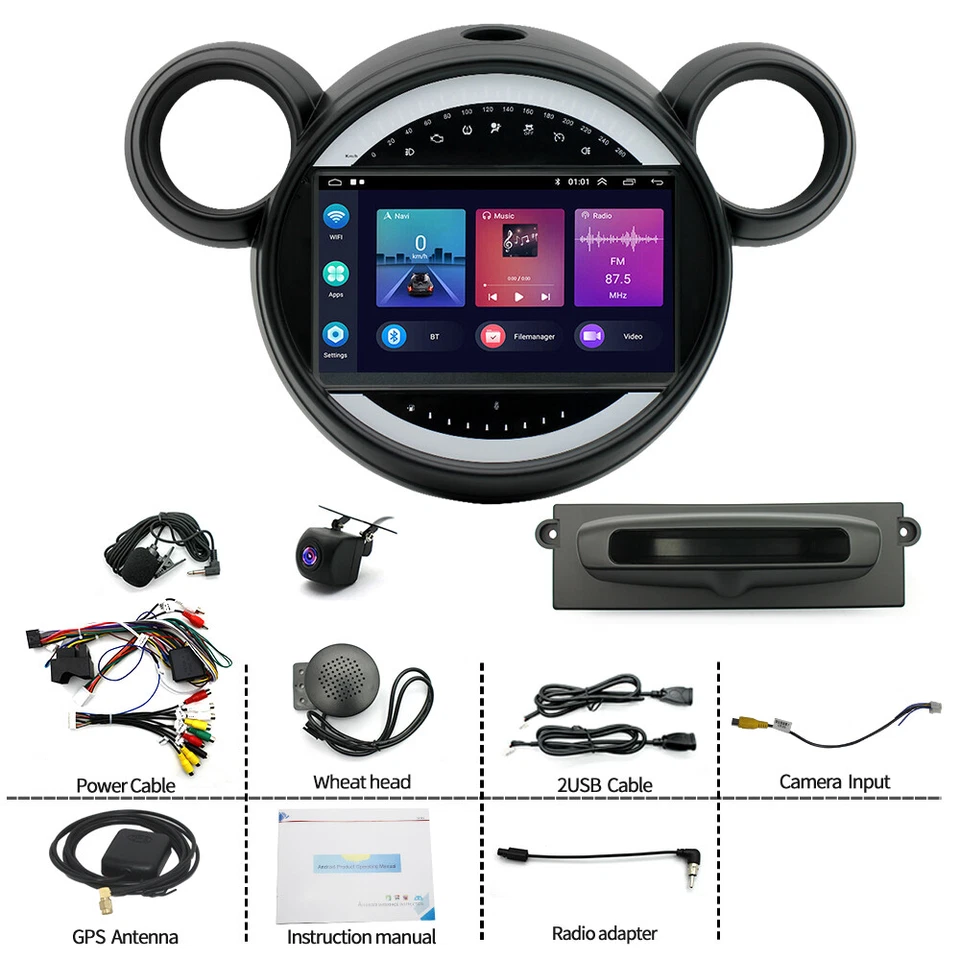 Apple Carplay For Mini Cooper Countryman Paceman Car Radio Stereo Android 13 GPS - Image 2 of 4