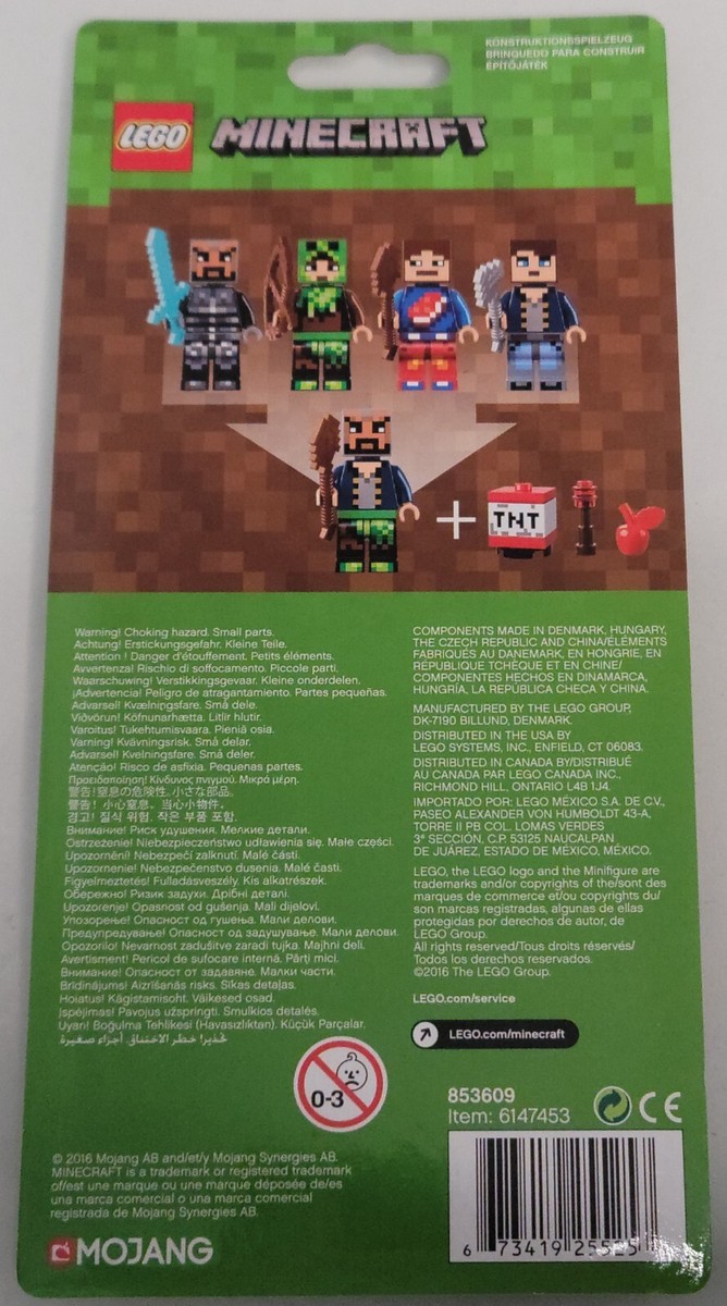 LEGO 853609 Skin Pack Minecraft pixelated assorted tool minifigures