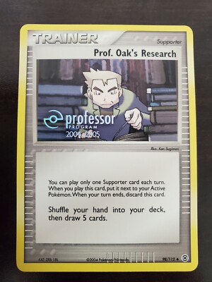 Pokemon Prof. Oak's Research Professor Program Promo Foil Shift 2004-2005 NM