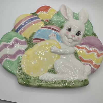 Fitz and Floyd Plate - Gathering Eggs (2001) - 9'' x 7.75''