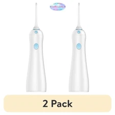 (2 pack) Equate HydroClean Cordless Water Flosser with Removable Tank