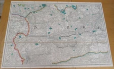 Cased Antique Cloth-Backed Map of Berkshire, Surrey Pub. by Col. Mudge, Tower