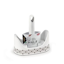 Portabicchieri da Tavola Tosca Bianco e Tortora 2 Posti