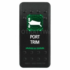 OTRATTW Carling Technologies Contura II Rocker Switch, PORT TRIM, GREEN LENS