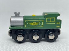 ONSHINE Wooden Train Car Locomotive Engine Wood Magnetic D 