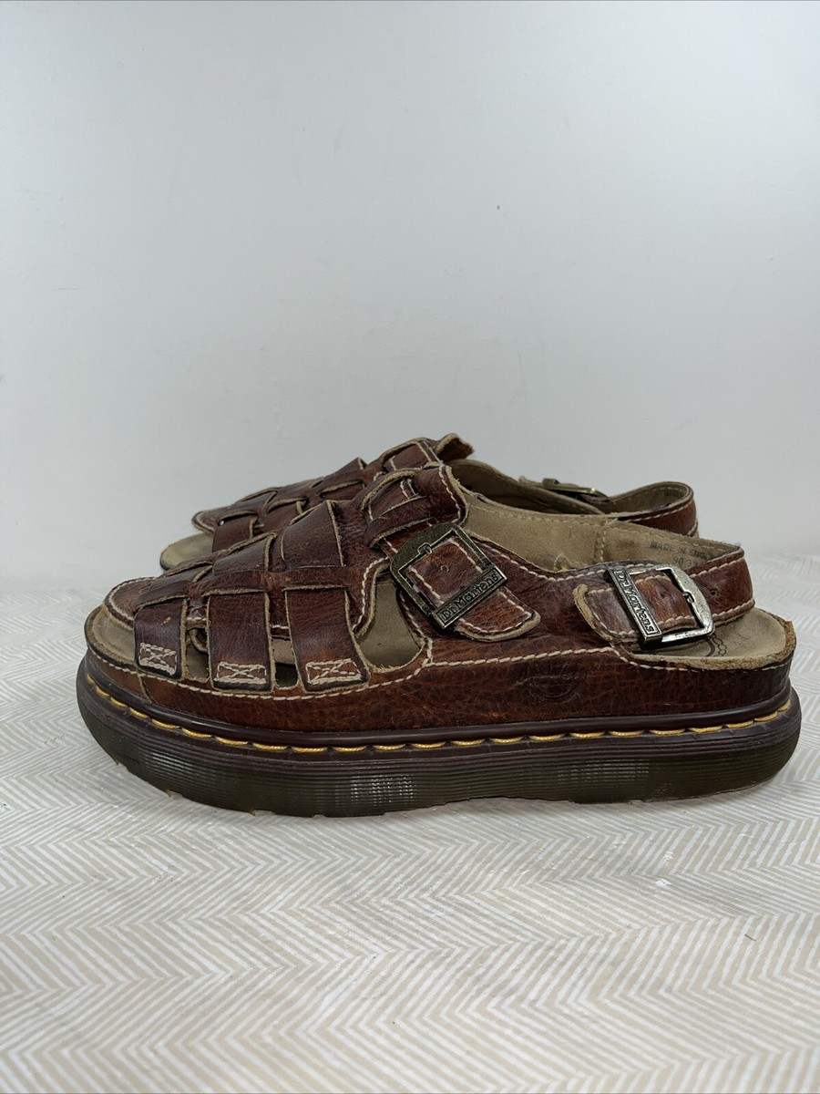 Vtg Dr Doc Martens Leather Fisherman Chunky Sandal Sz 10 Air Vtg Dr Doc Martens Leather Fisherman Chunky Sandal Sz 10 Air