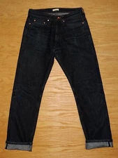 Mens Unbranded UB20 14.5 Oz Selvedge Tapered dark blue slim jeans 29 x 30