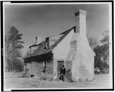 8'' x 10'' 1900 photo Huggins House, Princess Anne Co., Virginia. Johnston