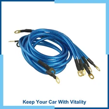 Universal Pack(1) Auto Car Ground Grounding Wire Cable Kit Blue 5 in 1