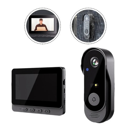 Wireless Smart 4.3" IPS Screen Intercom Video Doorbell Camera Monitor Home - Picture 40 of 40