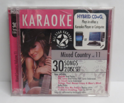ASK-80 CD Mixed Country Vol 11 All Star Karaoke 30 songs 2 disc set