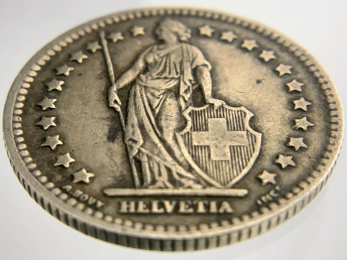 1931 B Switzerland One 1 Franc KM#24 Circulated Coin Silver Y987
