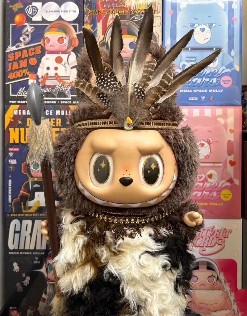 POP MART The Monsters Labubu ZIMOMO 58CM Indian Chief Suit POP MART The Monsters Labubu ZIMOMO 58CM Indian Chief Suit