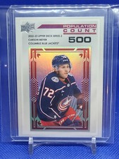 2022-23 Upper Deck Population Rookie Count 500 Carson Meyer Columbus Blue Jacket