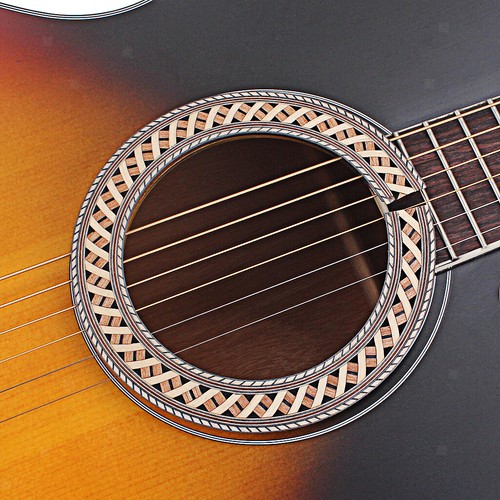 Soundhole Rosette Sticker Inlay for Classical Guitar 93mm - Picture 9 of 9