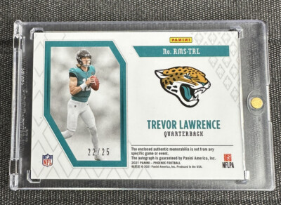 Trevor Lawrence 2021 Panini Phoenix Yellow Patch Auto /25 RC RPA