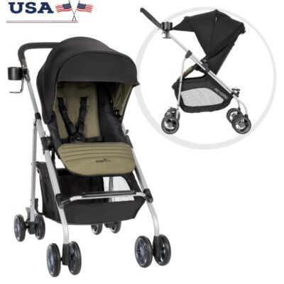 Lightweight Reversible Stroller W/ One-Hand Steering & Extra Storage Basket New