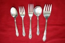 Mixed Lot of 5 Pcs OHS103 Stainless Oneidacraft Glossy Silverware Flatware Oneid
