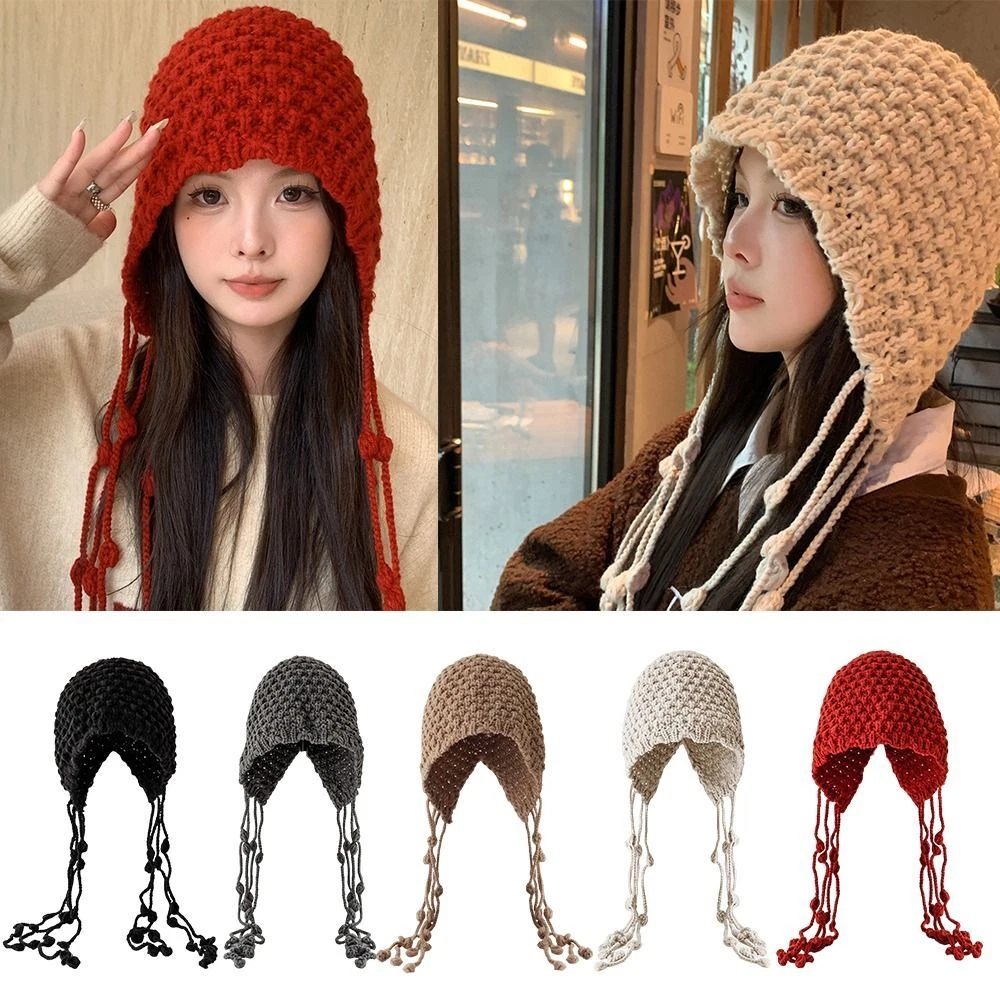 Knit tassel hat outlet