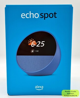 Amazon Echo Spot Neue Version Alexa Blau mit smartem Wecker NEU & OVP