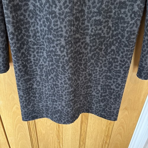 Harris Wharf London Ladies Wool Felt Grey Black Single Breast Coat 8 Animal - Picture 12 of 16