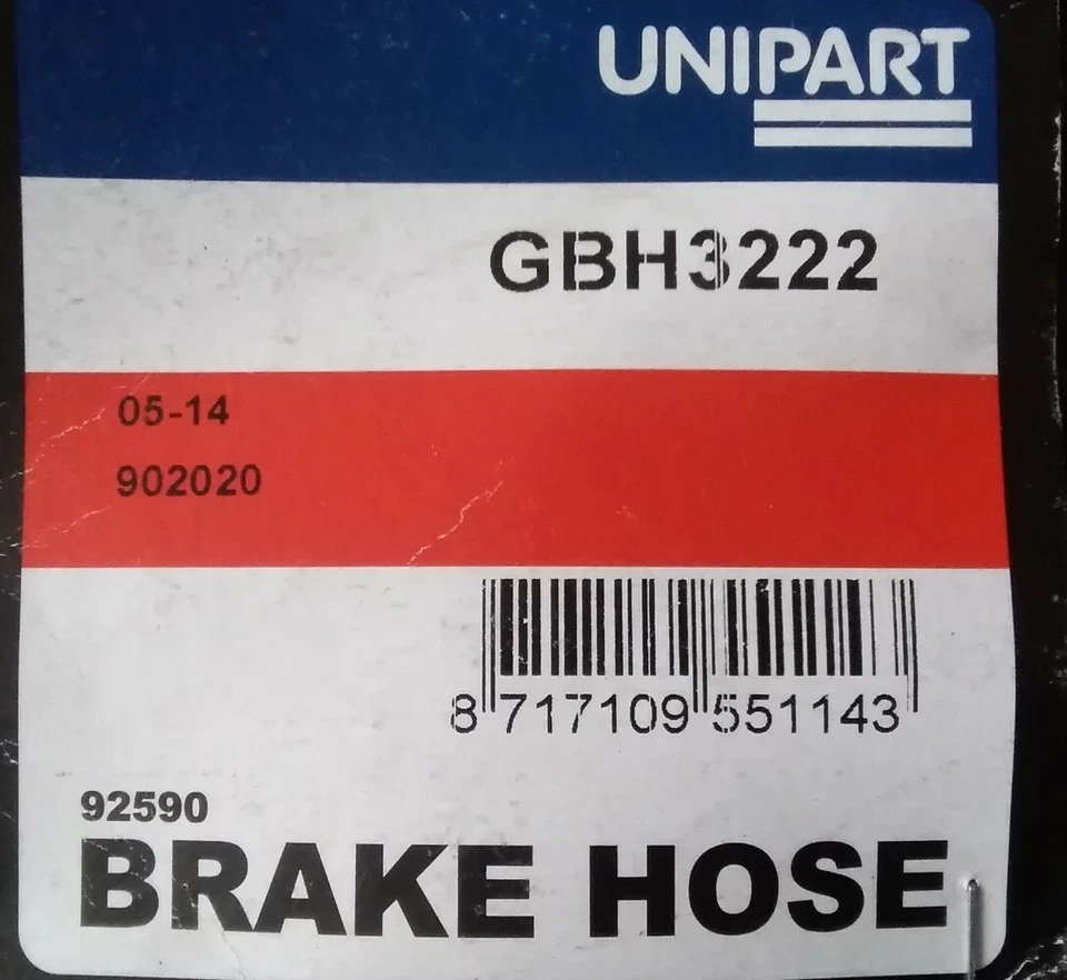 Ford KA Front Flexible Brake Hose Unipart GBH3222 - Image 2 of 4