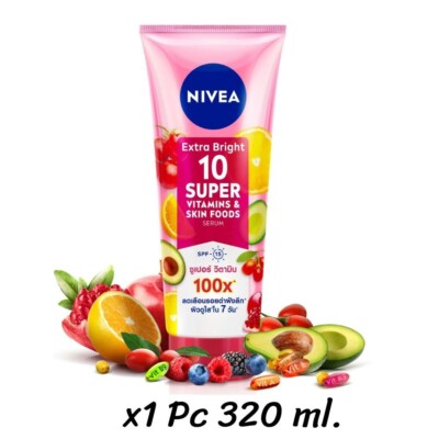 Extra Nivea Super Serum 10 Bright Skin Foods Vitamins Vitamin Lotion Spf15 320ml