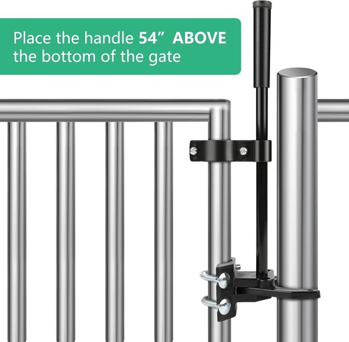 Adjustable Horizontal/Vertical Pool Gate Lock - Safety Latch for All Gates - Picture 7 of 9