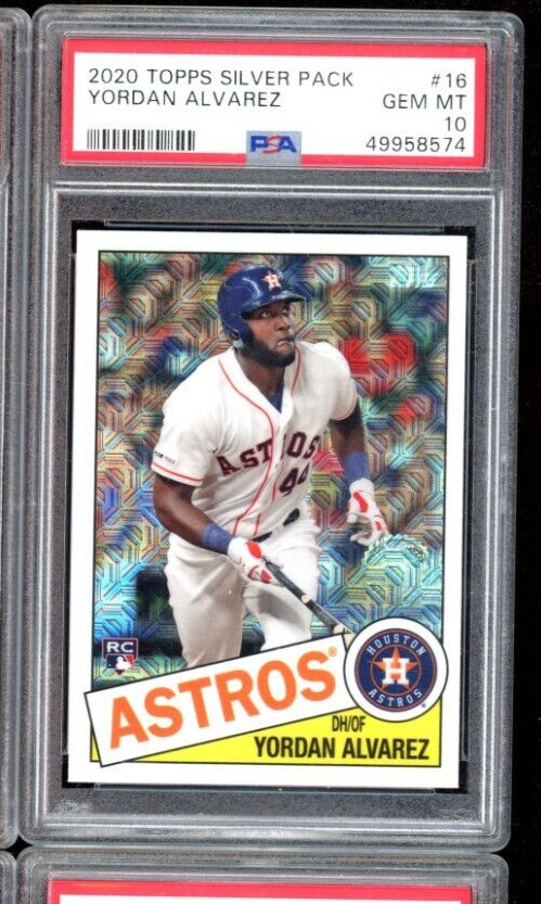 2020 TOPPS SILVER PACK #16 YORDAN ALVAREZ RC REFRACTOR PSA 10 GEM MINT ROOKIE  