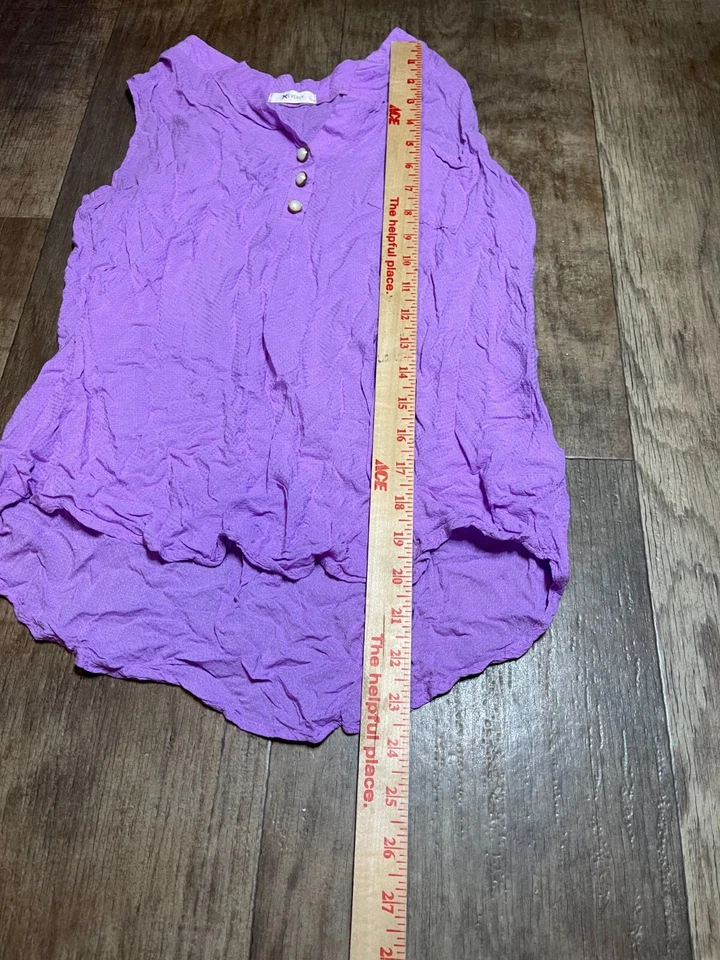 Blusa Everly Top Mujer Pequeña S Púrpura Rayón Sin Mangas Foto 2 de 4