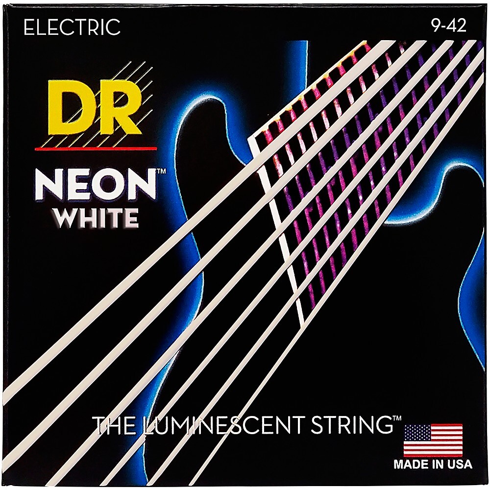 Струны для электрогитары DR Strings K3 NEON Hi-Def White Electric Lite